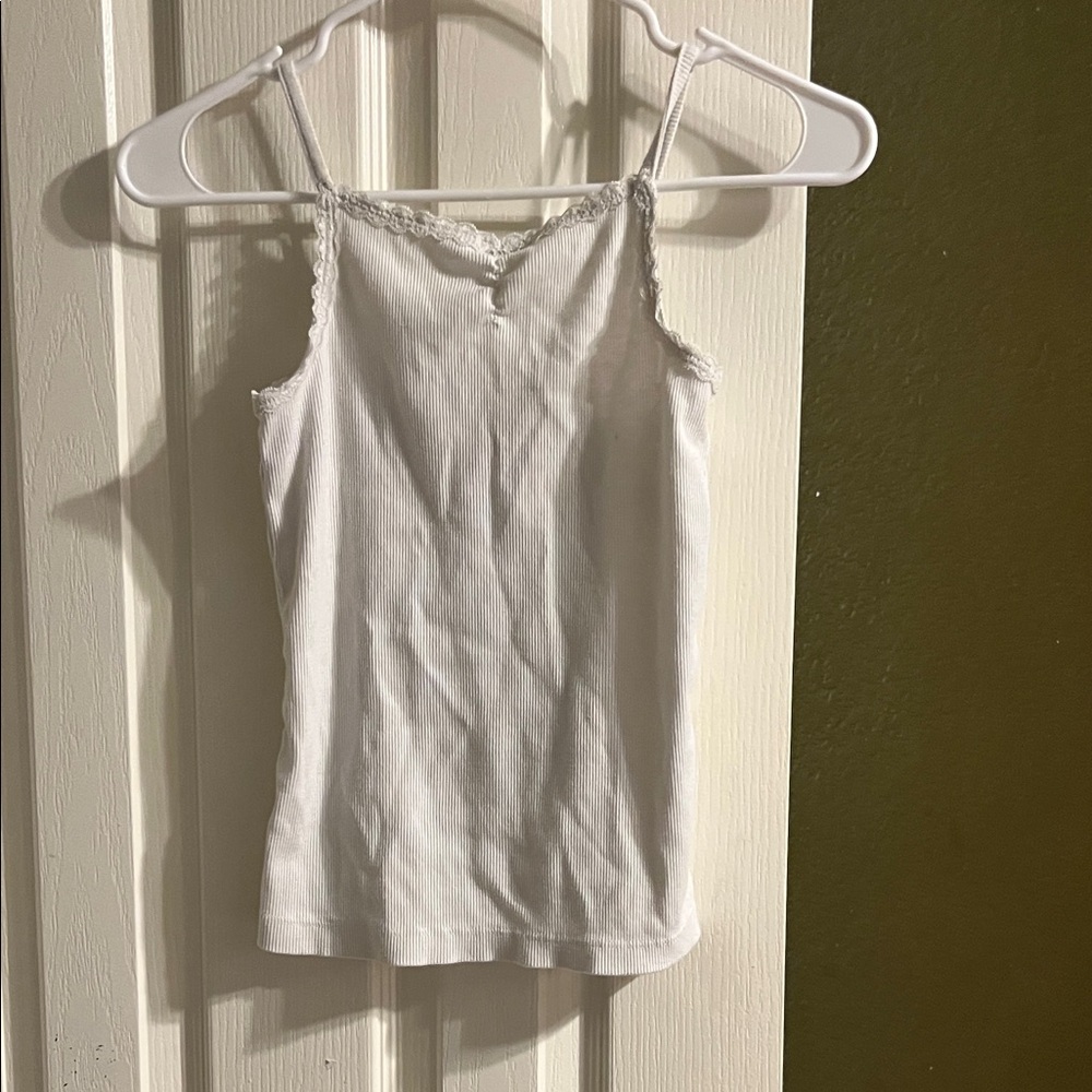 Cat & Jack White Lace Trim Camisole